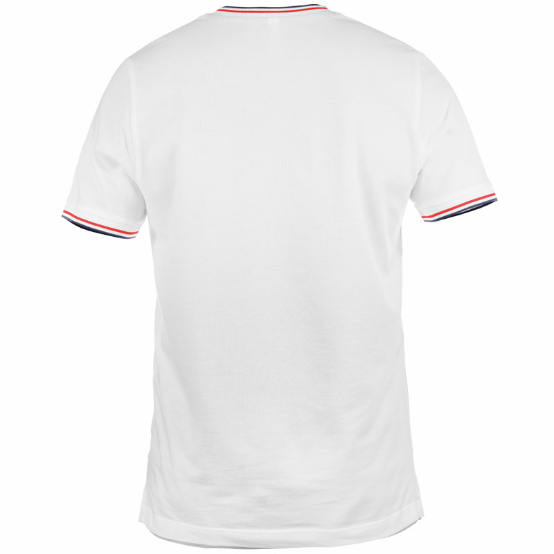 Camiseta Pique Bicolor Cuello Pico Hombre Trasero